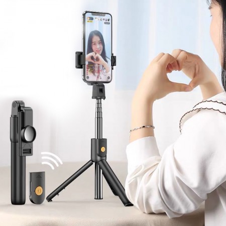 Meidong Selfie Stick Tripod, Extendable Bluetooth Selfie Stick with Wireless Remote, Compatible with iPhone 11/11 pro/X/8/8P/7/7P/6s/6, Samsung Galaxy S20/S10/S9/S8/S7/Note 10/9/8, Google and More
